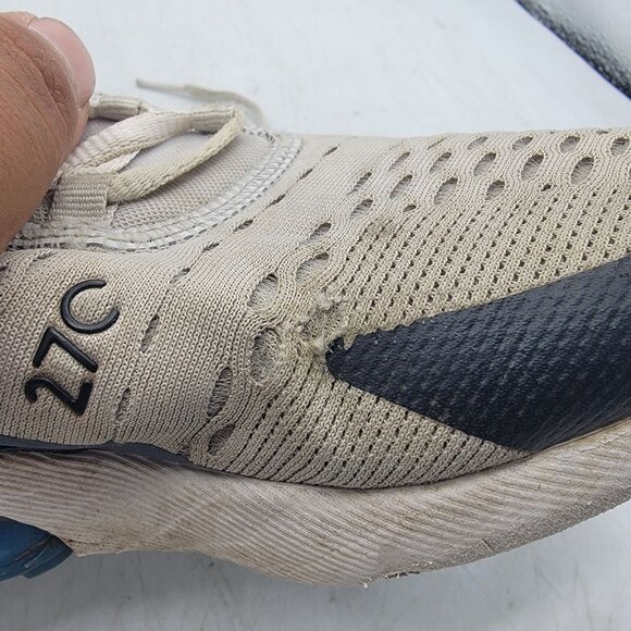 Nike Air Max 270 GS Womens 5.5 Football Grey Thunder Blue Sneaker Shoe 943345-03 - Picture 8 of 15